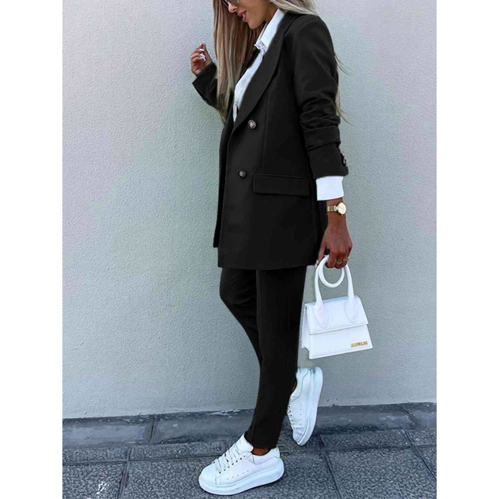 2 Pcs Blazer and Pants Suit Set - Picture 10 of 12